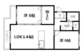ボヌール片岡II【2階】の間取り