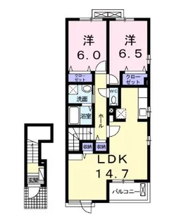 高知県安芸市東浜【アパート】の間取り