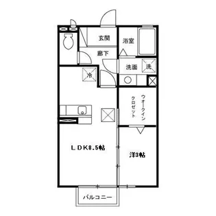 福島県郡山市久留米4【アパート】の間取り