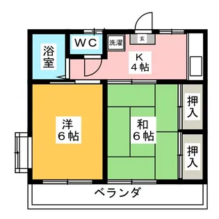 ウェストキャッスル諏訪【2階】の間取り