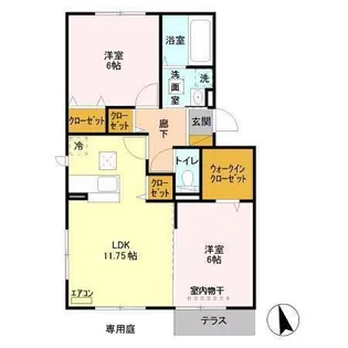 オークス【1階】の間取り