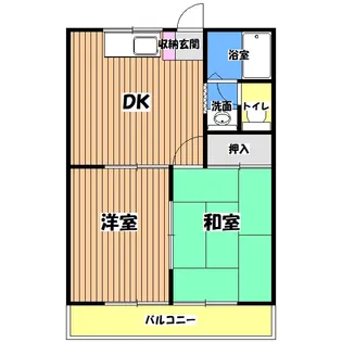 ハーモニー秋光【2階】の間取り