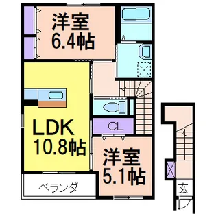 アルページュ【2階】の間取り