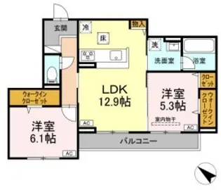 VIA-GRANDE【1階】の間取り