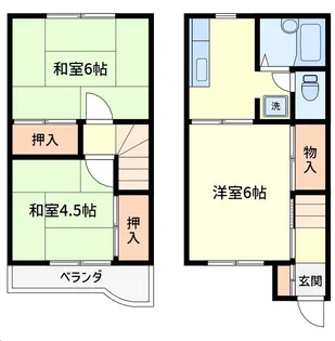 ボヌール・三郷 B棟の間取り