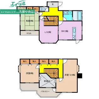 三重県名張市つつじが丘南7番町【一戸建】の間取り