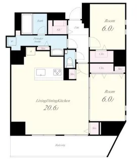 東京都渋谷区神南1【マンション】の間取り