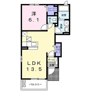 サンライズ・ビレッジA【1階】の間取り