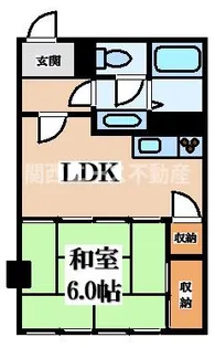 1LDKの間取り画像