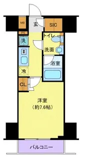 ジェノヴィア川崎VII【9階】の間取り