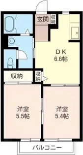 ヴューテラスA【2階】の間取り