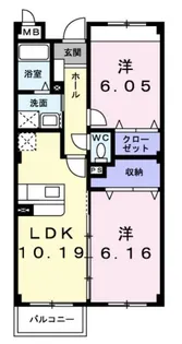 グランアビタシオン【1階】の間取り
