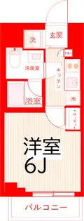 ラヴェニール横浜蒔田【7階】の間取り