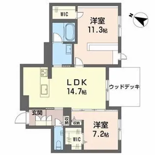Premias上社【1階】の間取り