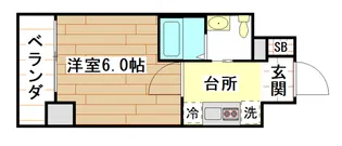 キャンバスヴィレッジ大阪近大前II【3階】の間取り