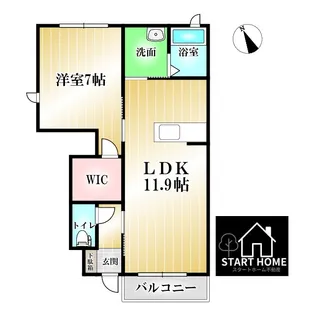 シャーメゾンエピナールE【1階】の間取り