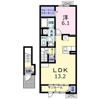 新潟県新潟市東区中野山4【アパート】の間取り