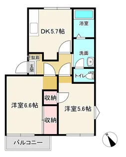 カーサエレナB【2階】の間取り