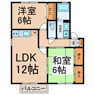 セジュール長良【2階】の間取り
