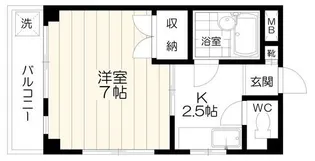 ビアン中川【1階】の間取り