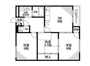 ハイクレスト宮之阪【2階】の間取り