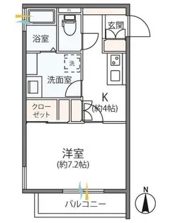 コンフォートエスト【1階】の間取り