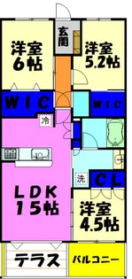 ヴェレーナシティ稲毛海岸【3階】の間取り