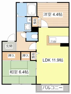 滋賀県栗東市下鈎【アパート】の間取り