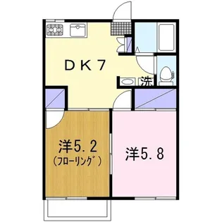 フレグランスモミヤマA【2階】の間取り