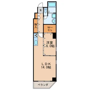 スリーアイランドタワー葵【6階】の間取り