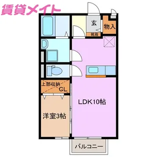 ポートサイド カクサン【2階】の間取り