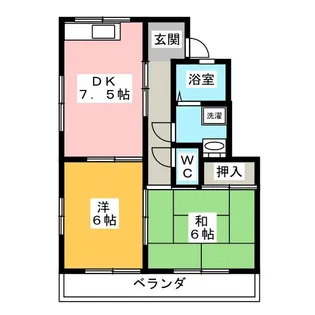 恵ハイツ南 II【3階】の間取り