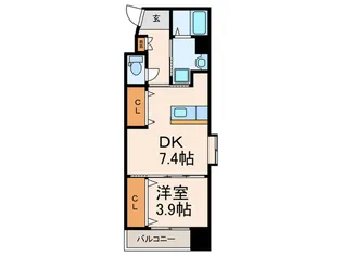 福岡県北九州市戸畑区天神2【マンション】の間取り
