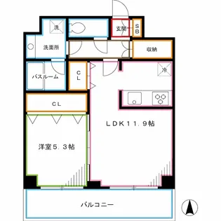 東京都新宿区上落合1【マンション】の間取り
