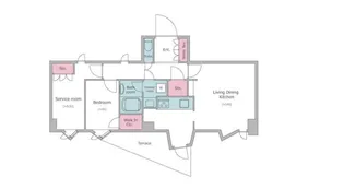 レジディア文京音羽【1階】の間取り