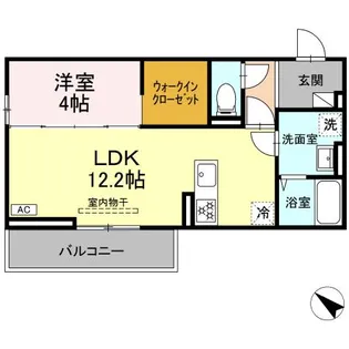 CLASSEUM盛岡駅前 III【3階】の間取り
