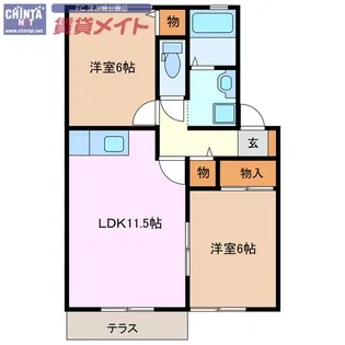 ドリームコート A【1階】の間取り