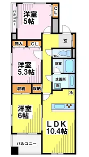 東京都調布市東つつじケ丘2【マンション】の間取り