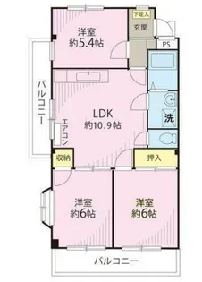 サニーハイム C【3階】の間取り