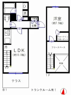 プライヴェル三鷹野崎の間取り