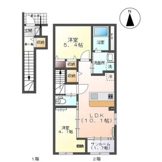 ルーベンス城東【2階】の間取り