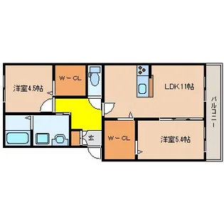 メゾンドサカエII【3階】の間取り