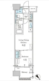 レガシス中目黒【9階】の間取り