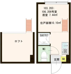 PINES三軒茶屋【2階】の間取り
