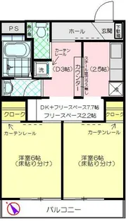 ハイツイチノA【3階】の間取り