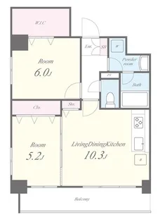 プロスペランド府中【4階】の間取り