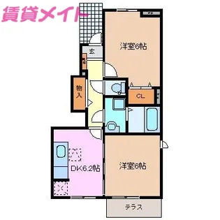 メゾン・ド・ユウナ【1階】の間取り