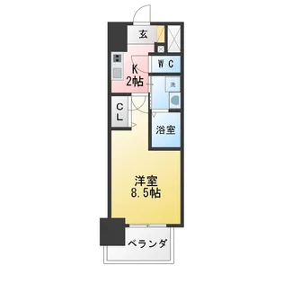丸東レジデンス大須【8階】の間取り