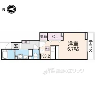 フォンテーヌN-V【1階】の間取り
