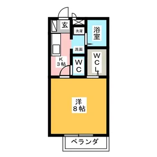 ロイヤルコートA【1階】の間取り